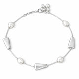 925 Sterling Silver Geometric Design Anklet for Women