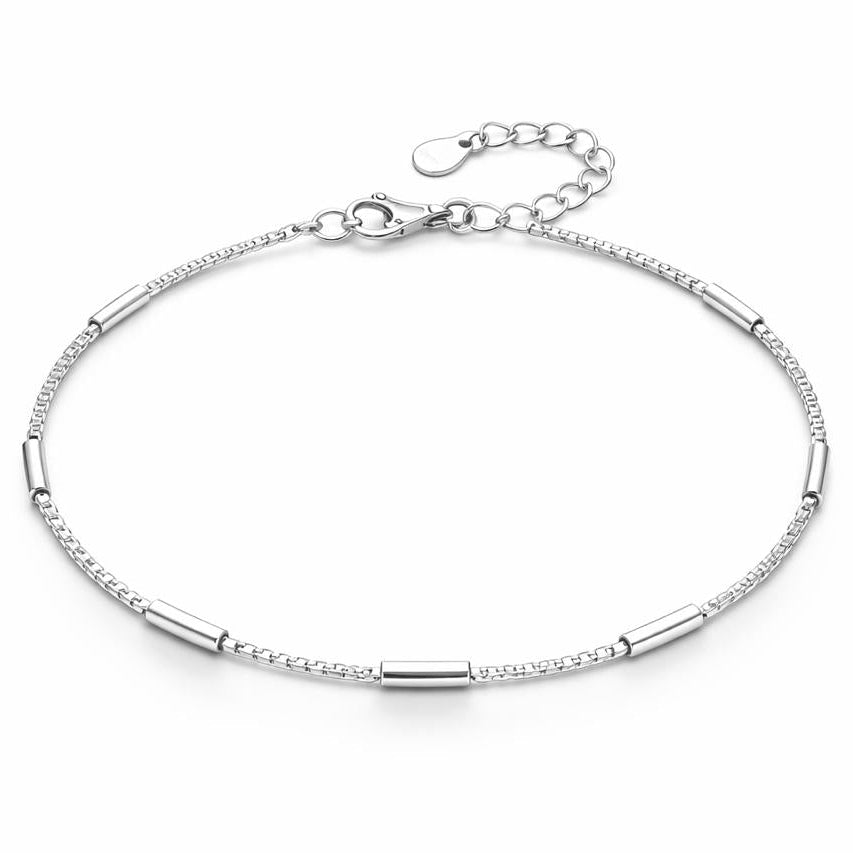 Minimal 925 Silver Chain Anklet | Elegant Everyday Payal