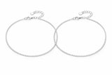 Twisted Rope 925 Silver Anklet | Minimal Everyday Payal for Women