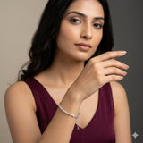 Dual Twisted Rope Design Women Kada in 925 Silver | Minimal Elegant Silver Bracelet