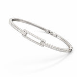 Elegant American Diamond Women Kada Bracelet in 925 Silver | Premium Openable Kada for Women