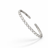 925 Silver Oval Crystal Designer Women Kada Bracelet