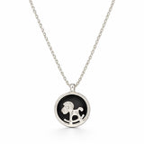 925 Silver Capricorn Zodiac Pendant Necklace for Women | Round Horoscope Sign Sterling Silver Jewellery