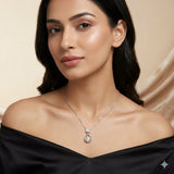 925 Silver Dragonfly Drop Pendant Necklace for Women | Elegant Solitaire Teardrop Sterling Silver Jewellery
