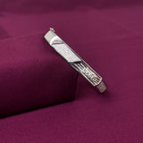 925 Sterling Silver CZ Designer Kada for Men | Premium Silver Bracelet