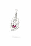 Kids 925 Sterling Silver Peacock Feather Pendant Chain | Krishna Mor Pankh Jewellery for Boys & Girls