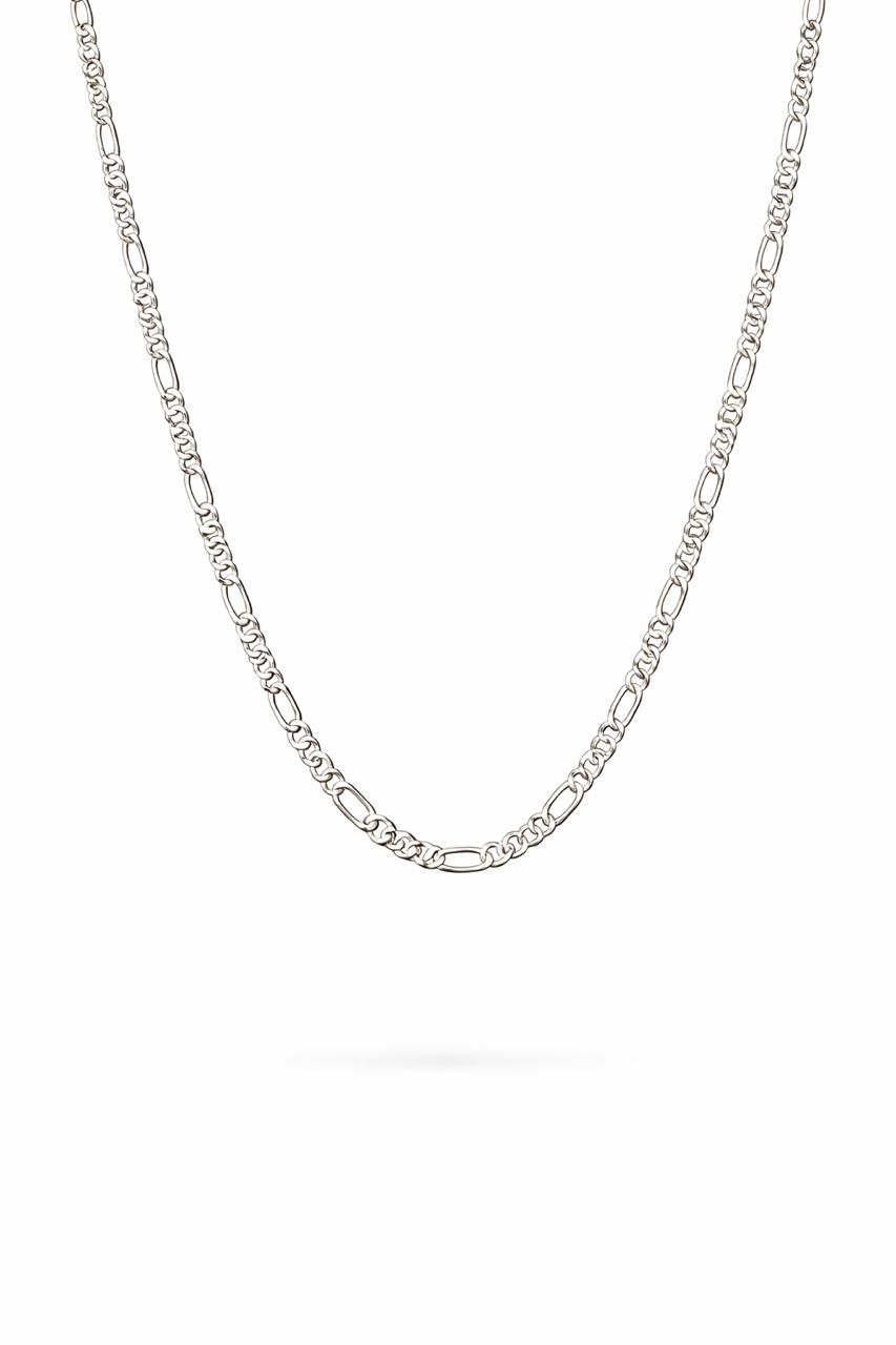 925 Sterling Silver Figaro Chain for Men & Women | Classic Link Pattern Necklace | Unisex Daily Wear