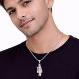 925 Sterling Silver Krishna Divine Chain Pendant for Men | Lord Krishna Spiritual Necklace | BIS Hallmarked