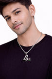 925 Sterling Silver Krishna Divine Flute Pendant Chain for Men | Peacock Feather Inspired Spiritual Necklace with Green CZ | BIS Hallmarked