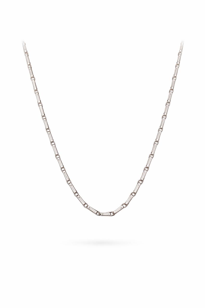 925 Sterling Silver Link Chain for Men | Rectangular Link Necklace | Minimal Daily Wear Chain
