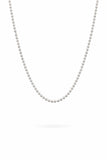 925 Sterling Silver Ball Chain for Men & Women | Minimal Bead Chain Necklace | Unisex Daily Wear