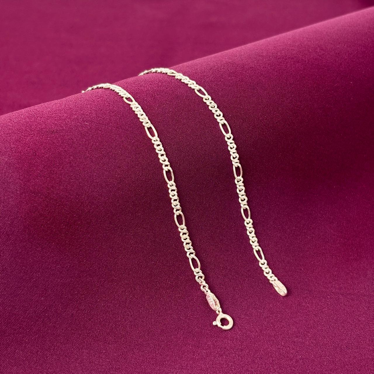 925 Sterling Silver Figaro Chain for Men & Women | Classic Link Pattern Necklace | Unisex Daily Wear