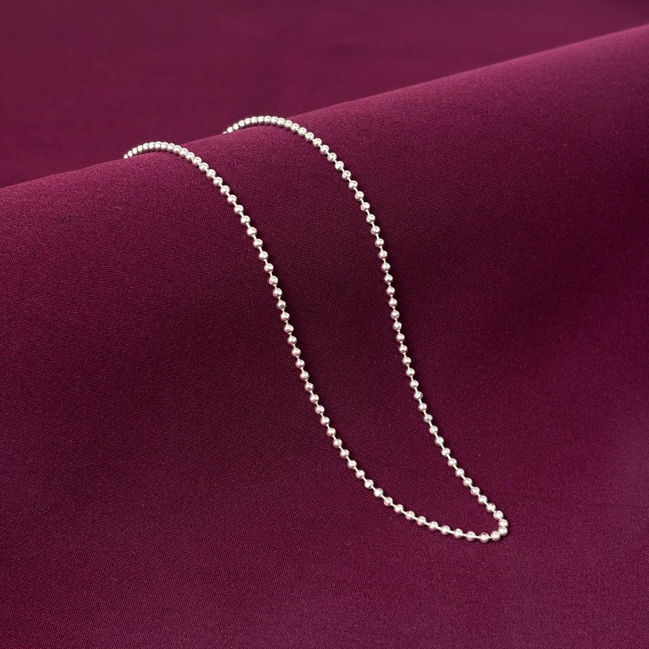 925 Sterling Silver Ball Chain for Men & Women | Minimal Bead Chain Necklace | Unisex Daily Wear