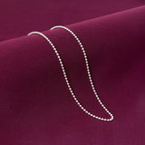 925 Sterling Silver Ball Chain for Men & Women | Minimal Bead Chain Necklace | Unisex Daily Wear