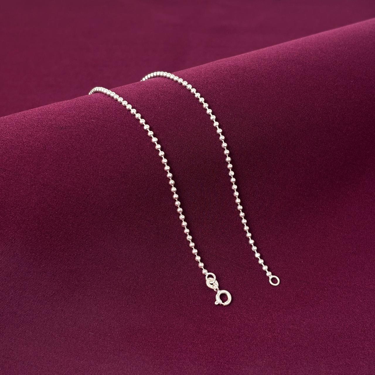 925 Sterling Silver Ball Chain for Men & Women | Minimal Bead Chain Necklace | Unisex Daily Wear
