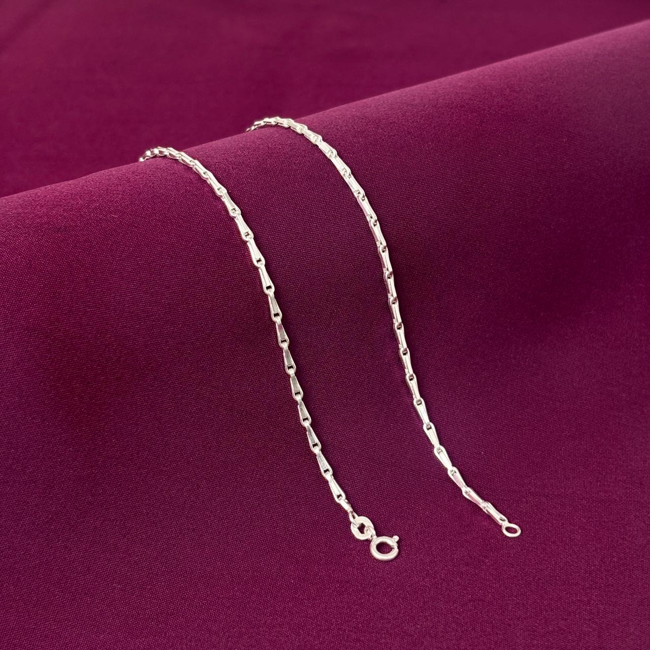 925 Sterling Silver Link Chain for Men | Rectangular Link Necklace | Minimal Daily Wear Chain