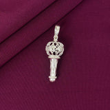 925 Sterling Silver Hanuman Gada Pendant Chain for Men | Divine Bajrangbali Mace Necklace | BIS Hallmarked