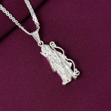 925 Sterling Silver Shree Ram Pendant Chain for Men | Lord Ram Necklace | Divine Ram Pendant