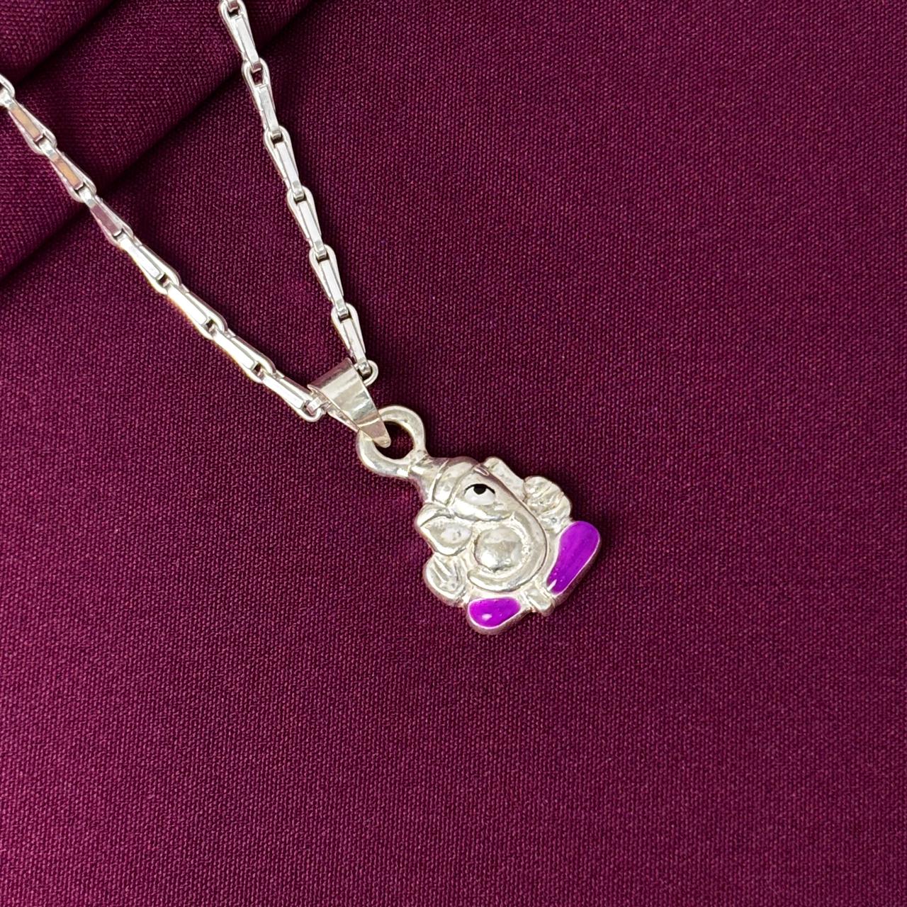 925 Sterling Silver Lord Ganesha Pendant Chain for Men & Women | Divine Ganpati Pendant