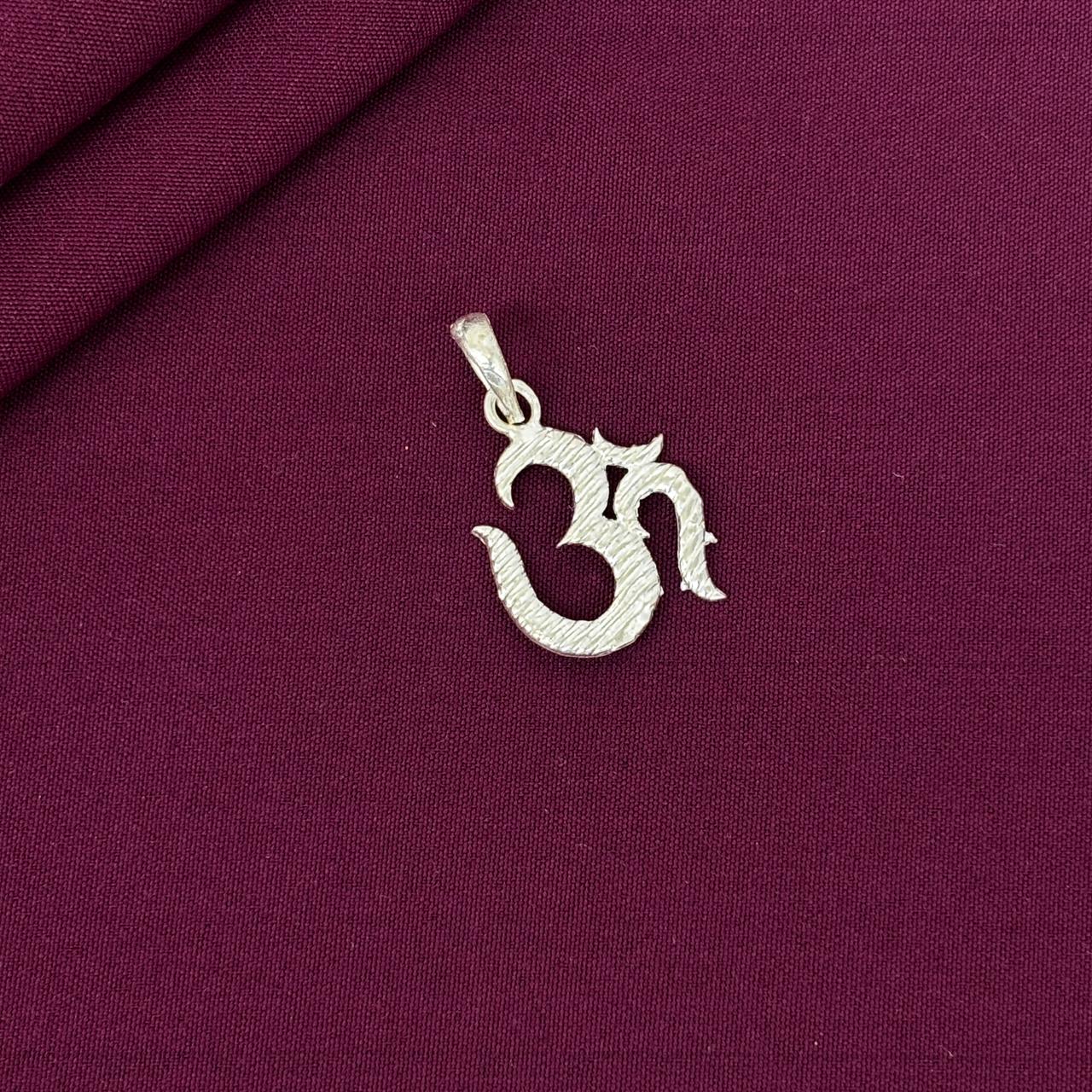 Kids 925 Sterling Silver Om Pendant Chain | Textured Om Spiritual Jewellery for Boys & Girls