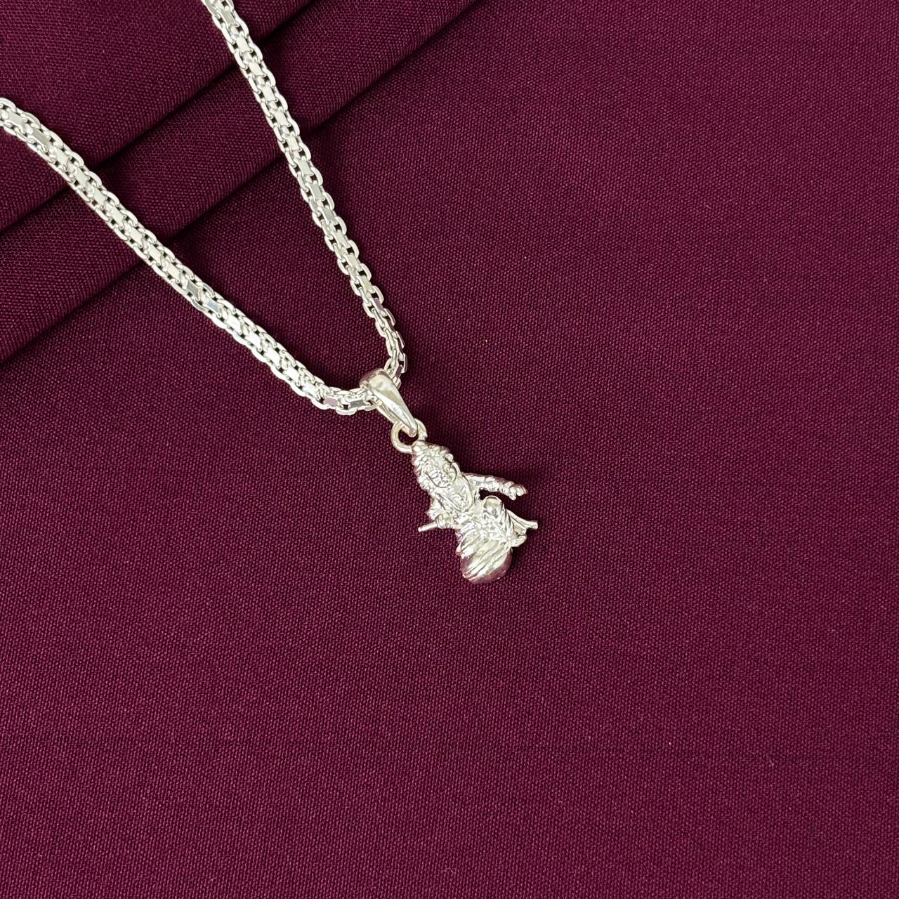 925 Sterling Silver Little Krishna Pendant Chain for Men & Women | Bal Krishna Makhan Pendant