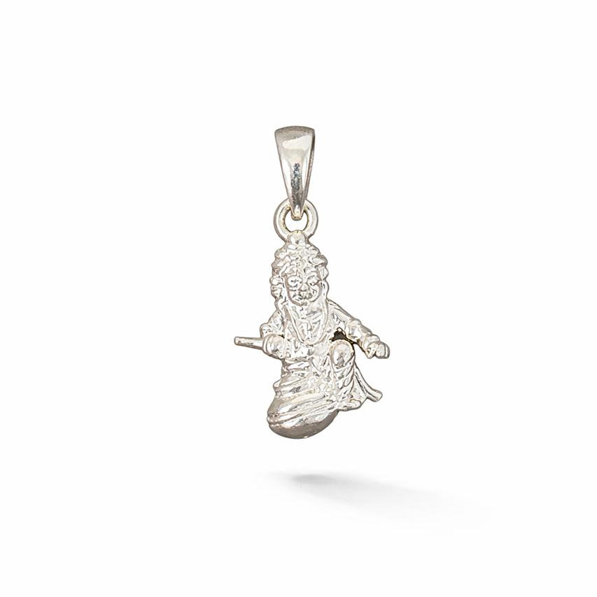 Kids 925 Sterling Silver Krishna Pendant Chain | Cute Baby Krishna Jewellery for Boys & Girls