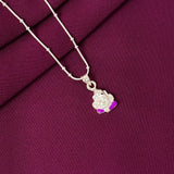 Kids 925 Sterling Silver Ganesha Pendant Chain | Cute Ganpati Silver Necklace for Boys & Girls
