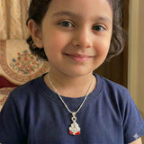 Kids 925 Sterling Silver Ganesha Pendant Chain | Cute Ganpati Bappa Jewellery for Boys & Girls