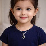 Kids 925 Sterling Silver Om Pendant Chain | Spiritual Silver Jewellery for Boys & Girls