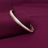 Men’s 925 Sterling Silver Hammered Texture Kada | Minimal Designer Bracelet for Men