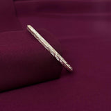 Men’s 925 Sterling Silver Engraved Flat Kada | Designer Pattern Bracelet for Men