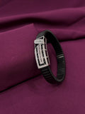 Zaviraa Geometric Luxe 925 Silver Stretchable Band