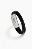 Zaviraa Signature 925 Sterling Silver Stretchable Tech-Band Bracelet