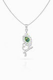 Zaviraa Divine Mor Pankh & Bansuri Silver Pendant with Chain