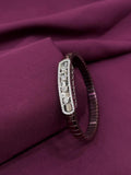 Zaviraa Celestial Seven-Stone 925 Sterling Silver Bracelet with Bronze-Brown Stretch Band