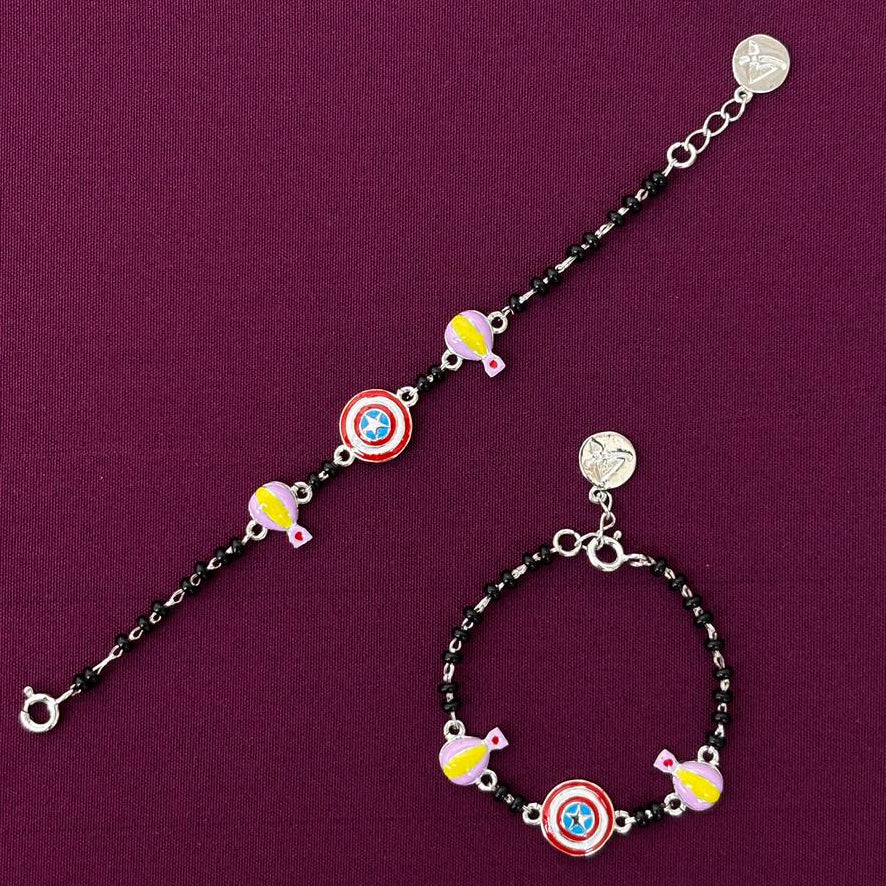 Kids Shield Charm Nazariya Bracelet – 925 Silver