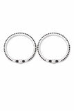 925 Sterling Silver Black Beads Kids Nazariya Bangles (Pair)