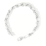 925 Sterling Silver Woven Byzantine Hollow Chain Bracelet for Men