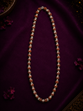 Silver Rudraksha Mala (8MM Beads) | Double Tar | Silver Flower Caps and Beads | Men |925 Silver | Zaviraa
