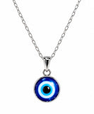Silver Evil Eye Chain Pendent | Daily Wear | Minimal design | Zaviraa 925 Sterling Silver