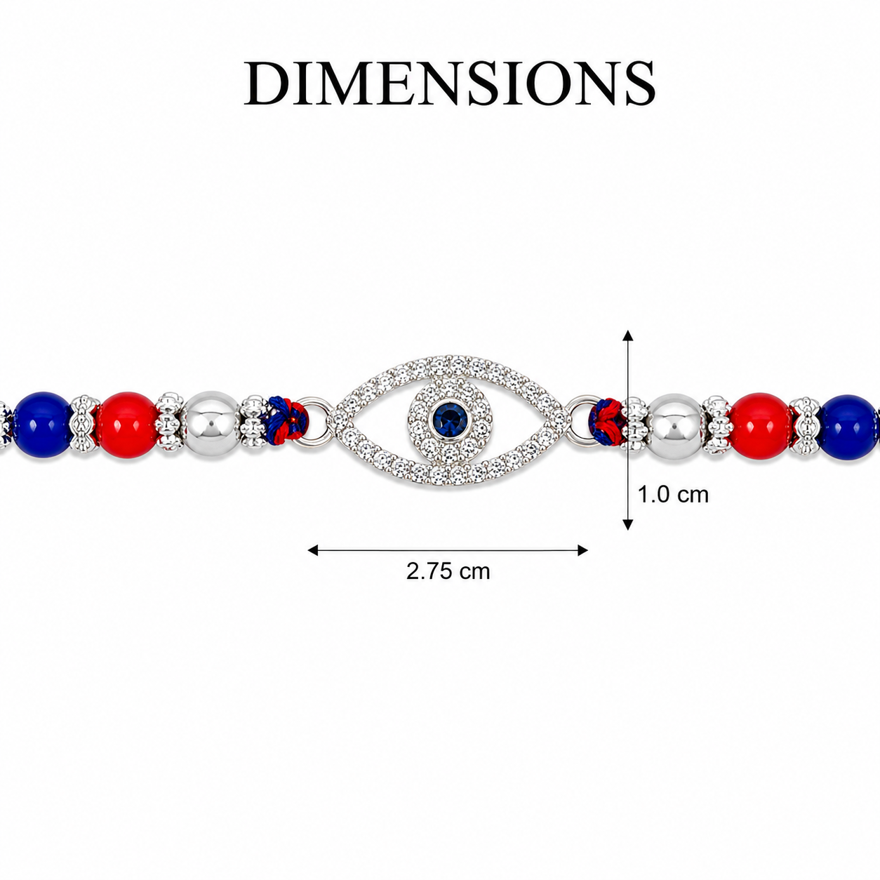 evil eye rakhi with beads