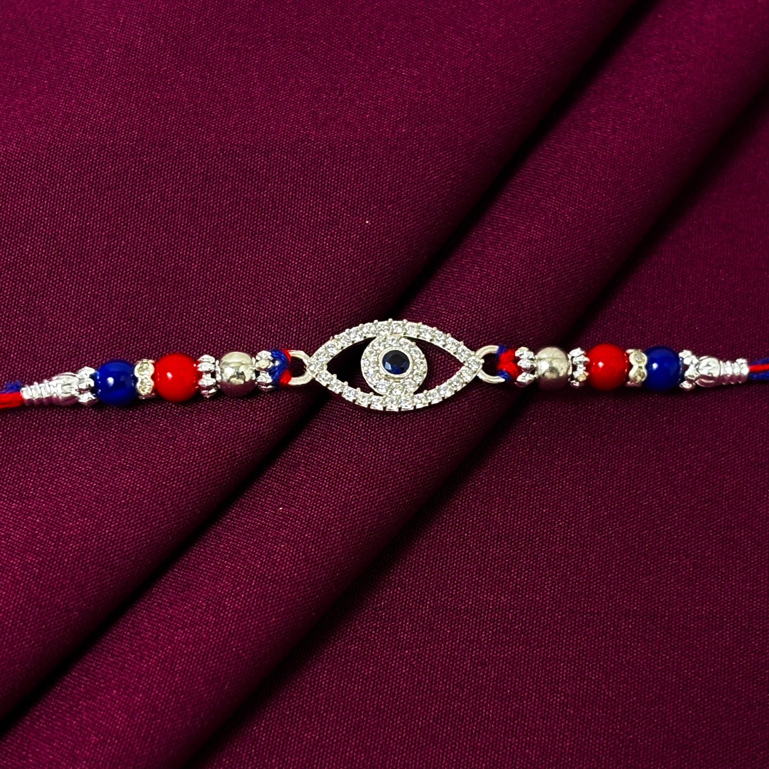 evil eye rakhi with beads