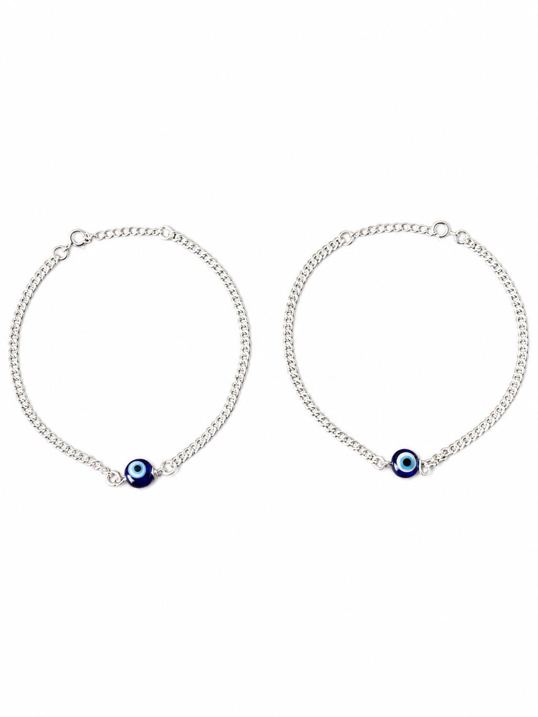 925 Silver Evil Eye Anklets I Premium 925 Silver Minimal Cuban ChainGirls Evil Eye Anklets I Trending 925 Silver Evil Eye Anklets