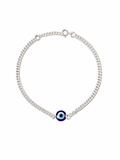 Silver Evil Eye Bracelet I  Premium 925 Silver Minimal Girls Evil Eye Bracelet I Trending 925 Silver Evil Eye Bracelet