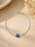 Silver Evil Eye Bracelet I  Premium 925 Silver Minimal Girls Evil Eye Bracelet I Trending 925 Silver Evil Eye Bracelet
