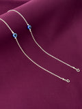 Silver Evil Eye Anklets I Premium 925 Silver Minimal Anchor Chain Girls Evil Eye Anklets I Trending 925 Silver Evil Eye Anklets