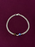 Silver Rudraksh + Evil Eye Girls Bracelet | Trending Pure 925 Sterling Silver Protective Girls Bracelet
