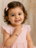 Silver Rudraksh + Evil Eye Kid's Bracelet | Trending Pure 925 Sterling Silver Protective Kids Bracelet