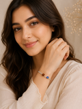 Silver Rudraksh + Evil Eye Girls Bracelet | Trending Pure 925 Sterling Silver Protective Girls Bracelet