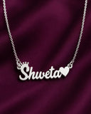 Silver Name Pendent with Chain | Zaviraa